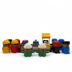 IKEA Lillabo Toy Development Figures Workers & Cars Vehicles Lot Of 13 Kids Toy‎